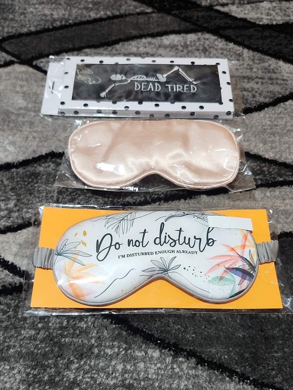 SET-OF-3 HIGH QUALITY SMOOTH SATIN SLEEP MASKS SELFCARE LIGHTWEIGHT SLEEPQUALITY